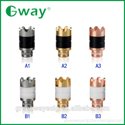 2015 new 510 drip tip high quality Crown Delrin Drip Tips derlin and stianless crown drip tip